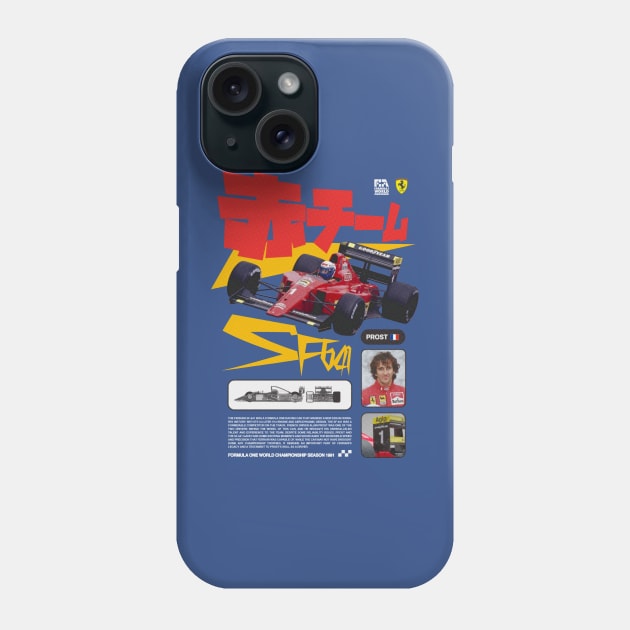 Vintage Ferrari Japanese Poster Phone Case by Abaan