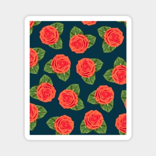 Rose Floral Pattern Magnet