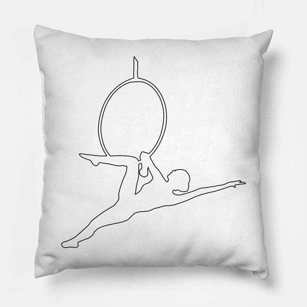 Aerial hoop Pillow by RosaliArt