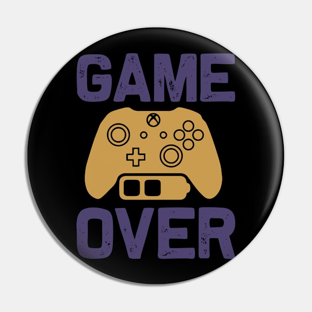 Computer game - Game over Pin by APuzzleOfTShirts