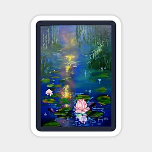Evening on Monet's Pond Magnet