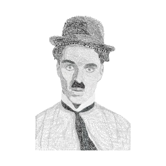 Charlie Chaplin Typographical by AngelaGutierrezGraphicDesign