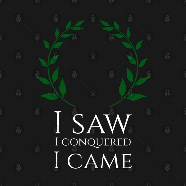 Funny I Saw I Conquered I Came Julius Caesar Quote SPQR by Styr Designs