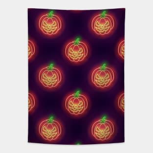 Neon Halloween design Tapestry