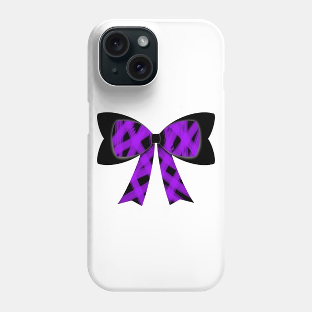 Purple streak bow Phone Case by tothemoons