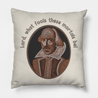 William Shakespeare Portrait and Quote Pillow