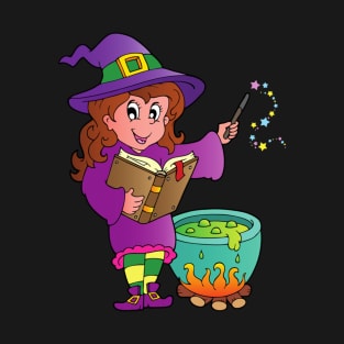 Fuuny A Discovery Of Witches, Witch Witch Wand and book T-Shirt