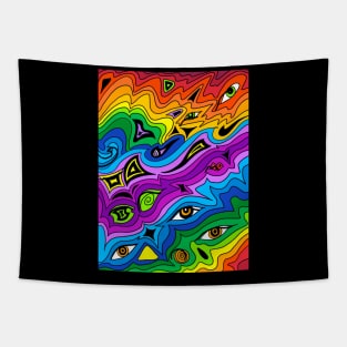 Psychedelic Rainbow Frequency Tapestry