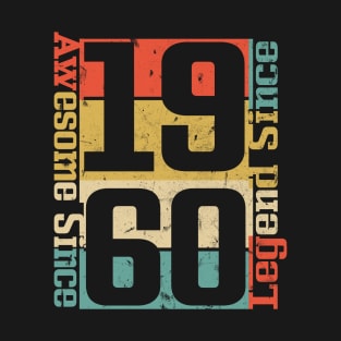 Awesome Since 1960. 60th Birthday Gift Idea T-Shirt