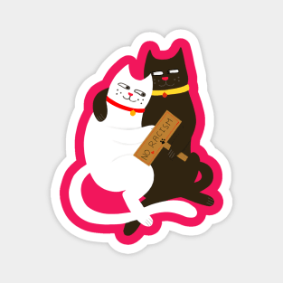 Anti-racism Cats Magnet