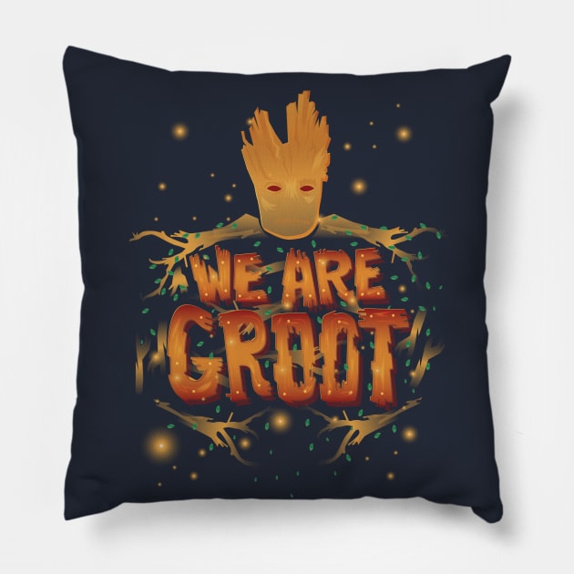 We Are Groot Pillow by risarodil