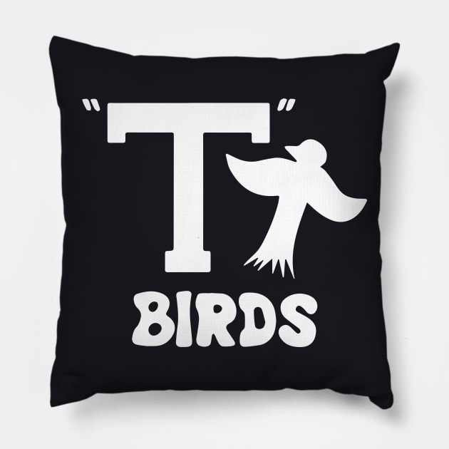 T Birds Funny Tbirds Gang Grease 70s Black Basic Men S 70s Pillow by huepham613