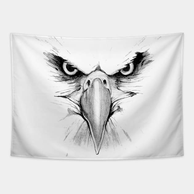 A Very Angry Eagle Tapestry by designsbycreation