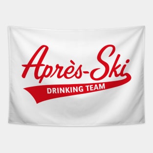 Après-Ski – Drinking Team (Lettering / Apres Ski / Apresski / Red) Tapestry