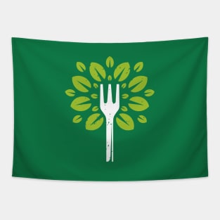 Vegan Green Food Vintage Design Tapestry