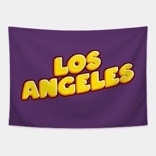 Los Angeles Inscription Text Tapestry