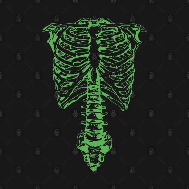 green ribcage spinal tap by Genetics art