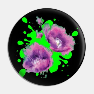 Watercolor purple flower Pin