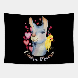 Llama Mama Boho Llama Tapestry