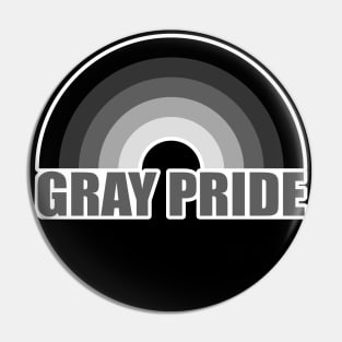 Gray Pride Rainbow Pin