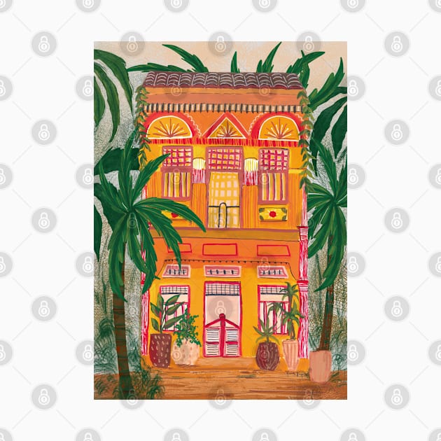 shophouse wall art by Guncha Kumar