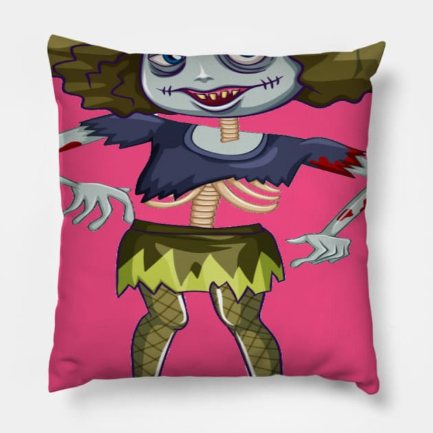 Female zombie Pillow by StoreMoustafa