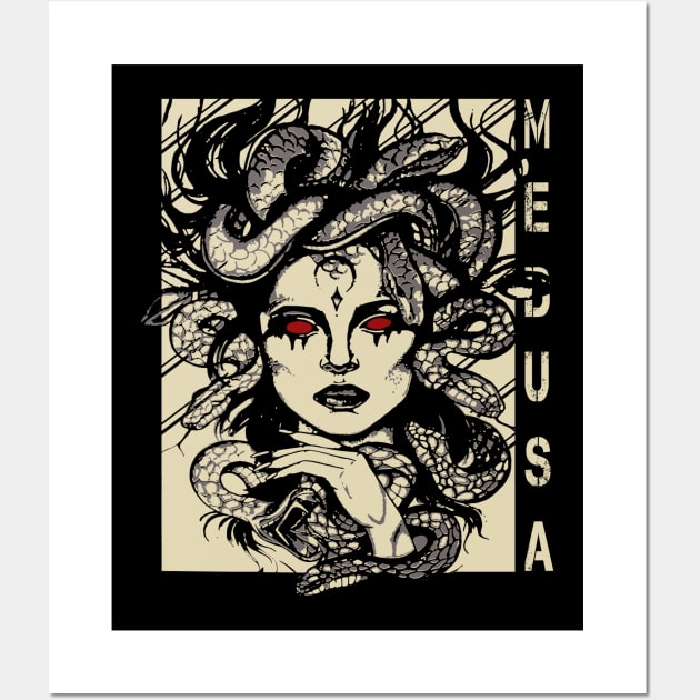 medusa greek mythology gorgons snakes story print decor poster art Art  Board Print for Sale by MaMoAn