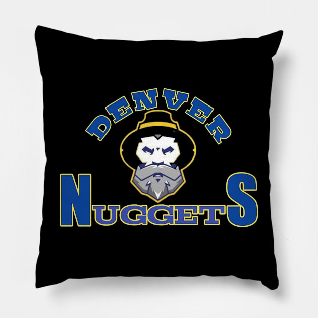 Denver nuggets t-shirt Pillow by Dede gemoy