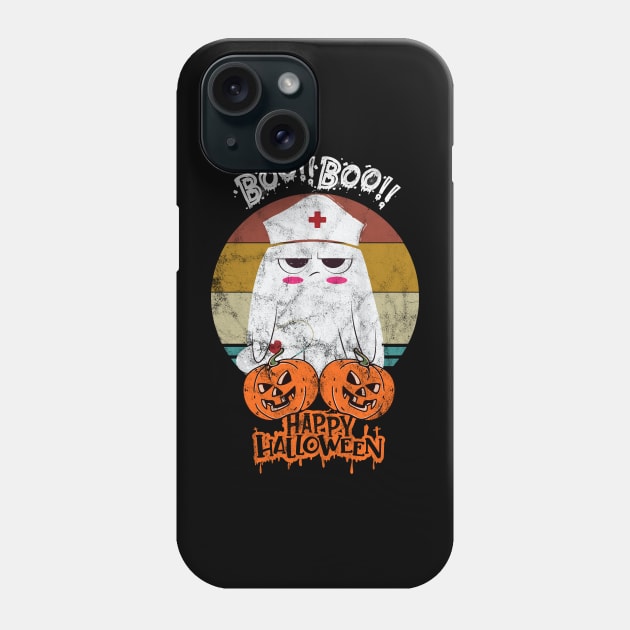 Boo Boo Crew Nurse Ghost Funny Halloween Phone Case by yalp.play