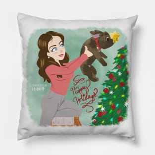 Liz Gillies 2019 Xmas Card - Triptych Part I Pillow