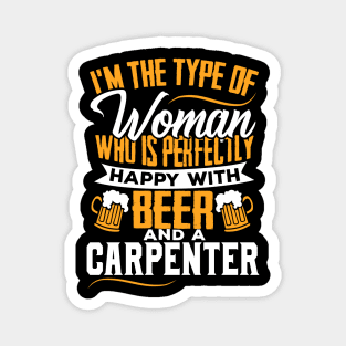 Carpenter's Wife Married Couple Gift Magnet