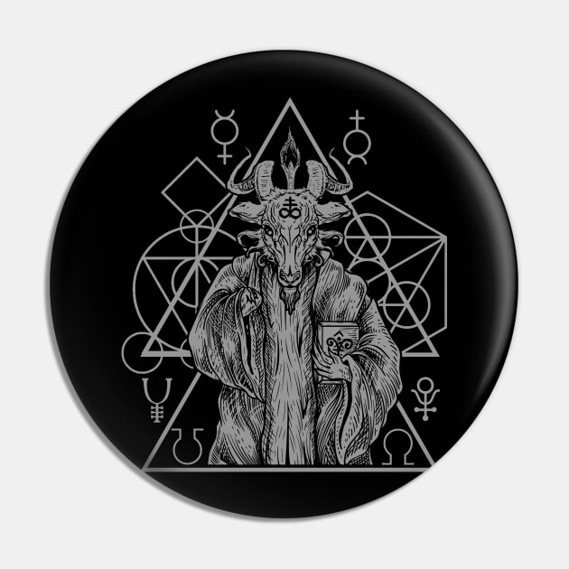 Occult Sacred Geometry Baphomet Pin by ShirtFace