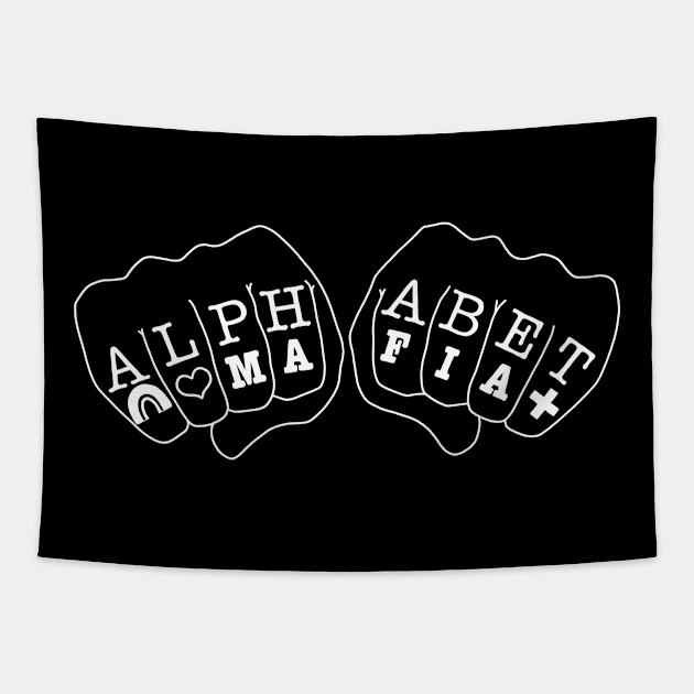 Alphabet Mafia 1 Tapestry by Studio Lockhart