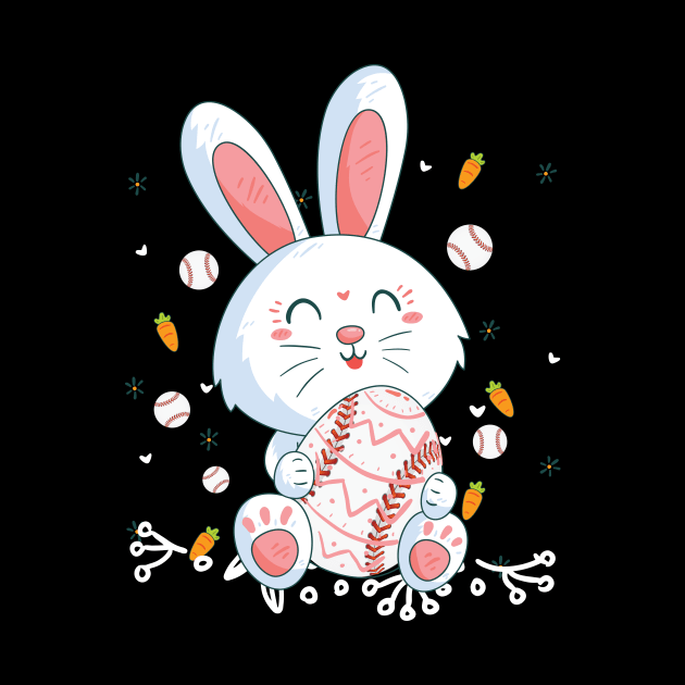 Cute Rabbit Love Baseball Costume Gift by Ohooha