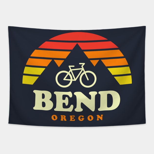 Bend Oregon Mountain Biking Bend Mtb Trails Retro Tapestry by PodDesignShop