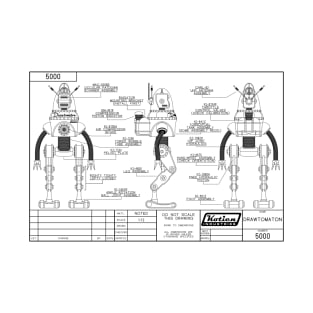 Drawtomaton-5000 Engineering Drawing T-Shirt