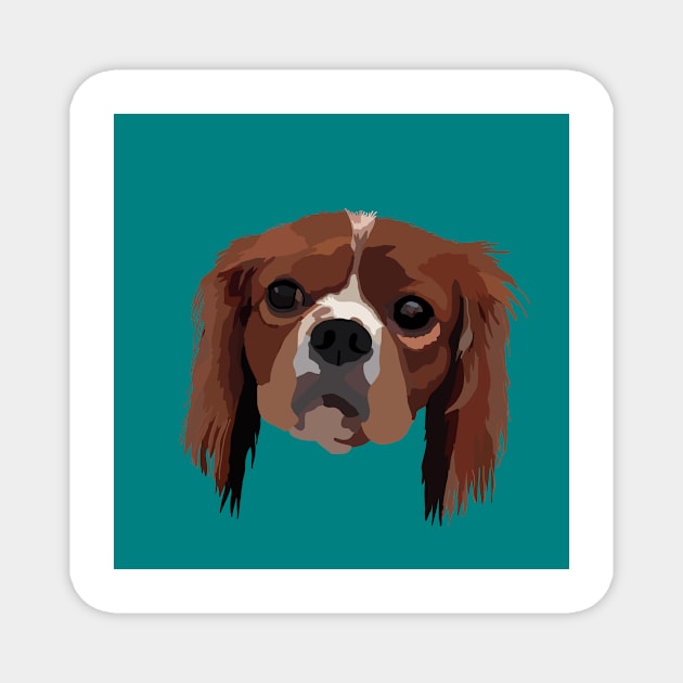 George the King Charles Spaniel Magnet by DavidASmith