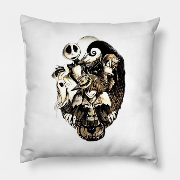 Halloween Town Pillow by cptpuggles