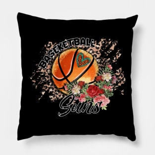 Aesthetic Pattern Suns Basketball Gifts Vintage Styles Pillow