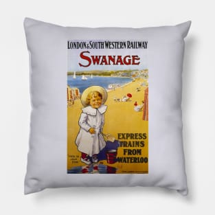 Vintage Travel Poster - Swanage England Pillow