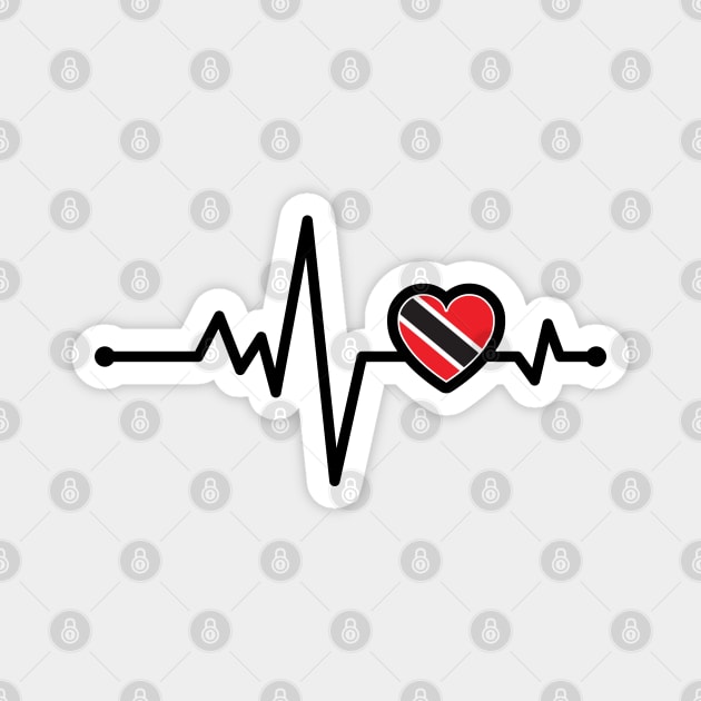 Trinidad and Tobago Heart Monitor Magnet by IslandConcepts