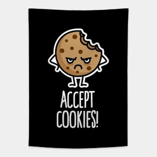 Accept Cookies nerd funny programmer cookie gift Tapestry