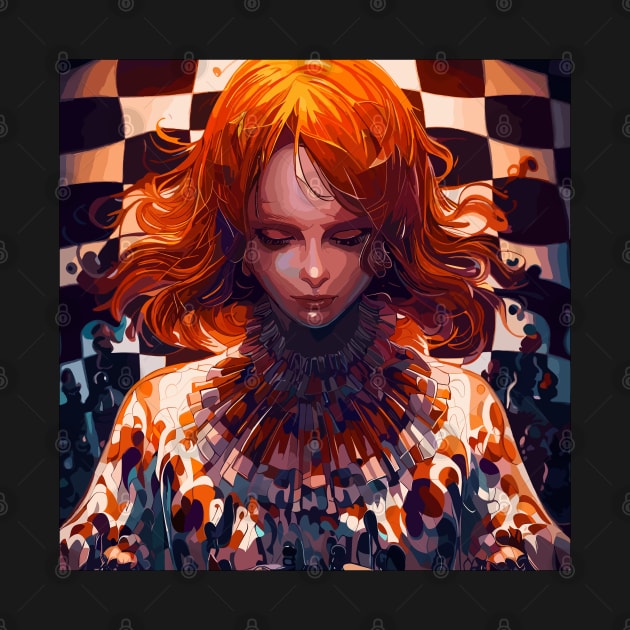 Anime girl chess master by TomFrontierArt