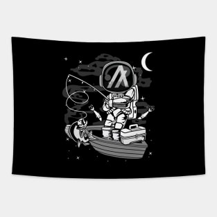 Astronaut Fishing Algorand ALGO Coin To The Moon Crypto Token Cryptocurrency Blockchain Wallet Birthday Gift For Men Women Kids Tapestry