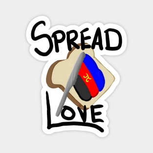 Spread Love: Polyamory Pride Toast Magnet