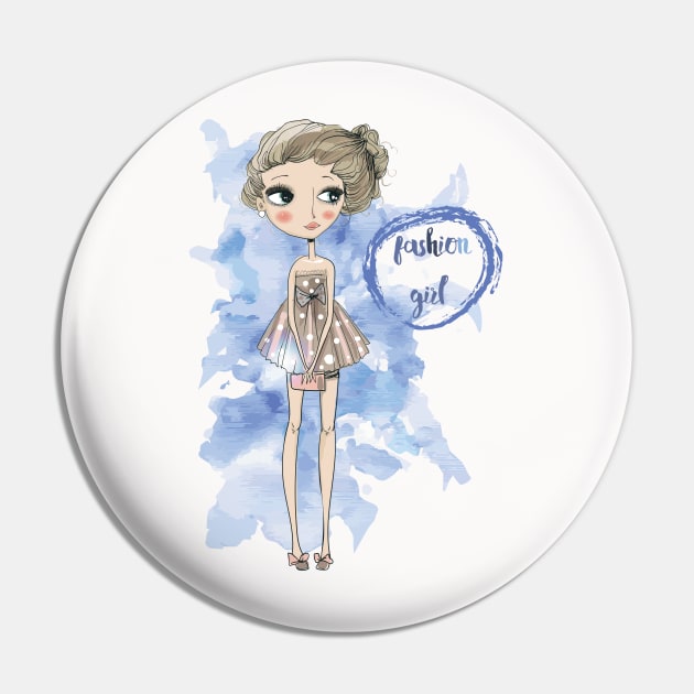 Fashion Girl Pin by EveFarb