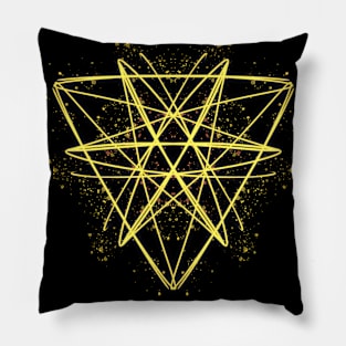 Triangle shaped mandala with a shining star Pillow