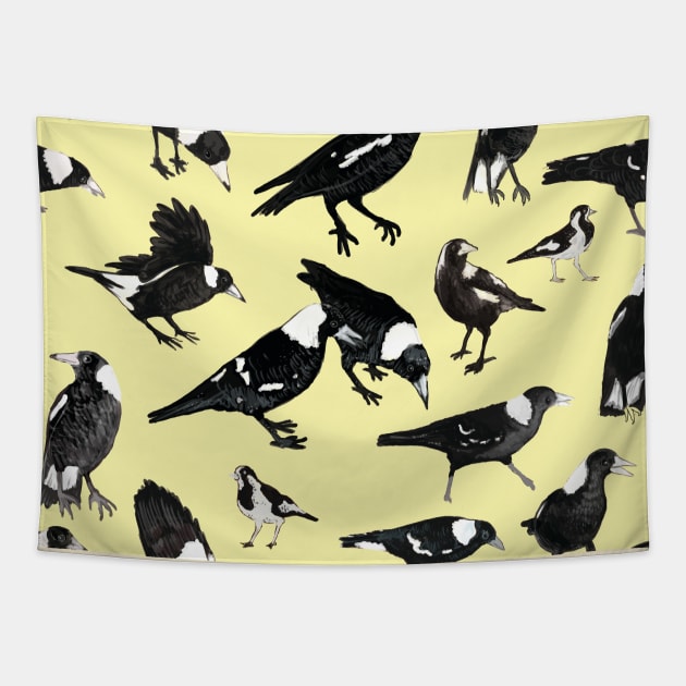 Magpies Tapestry by lazykite