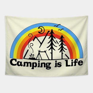 Camping is life Tapestry