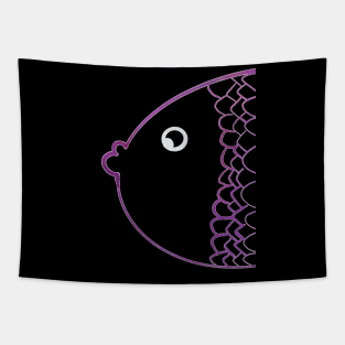 Colorful karp rainbow purple Tapestry